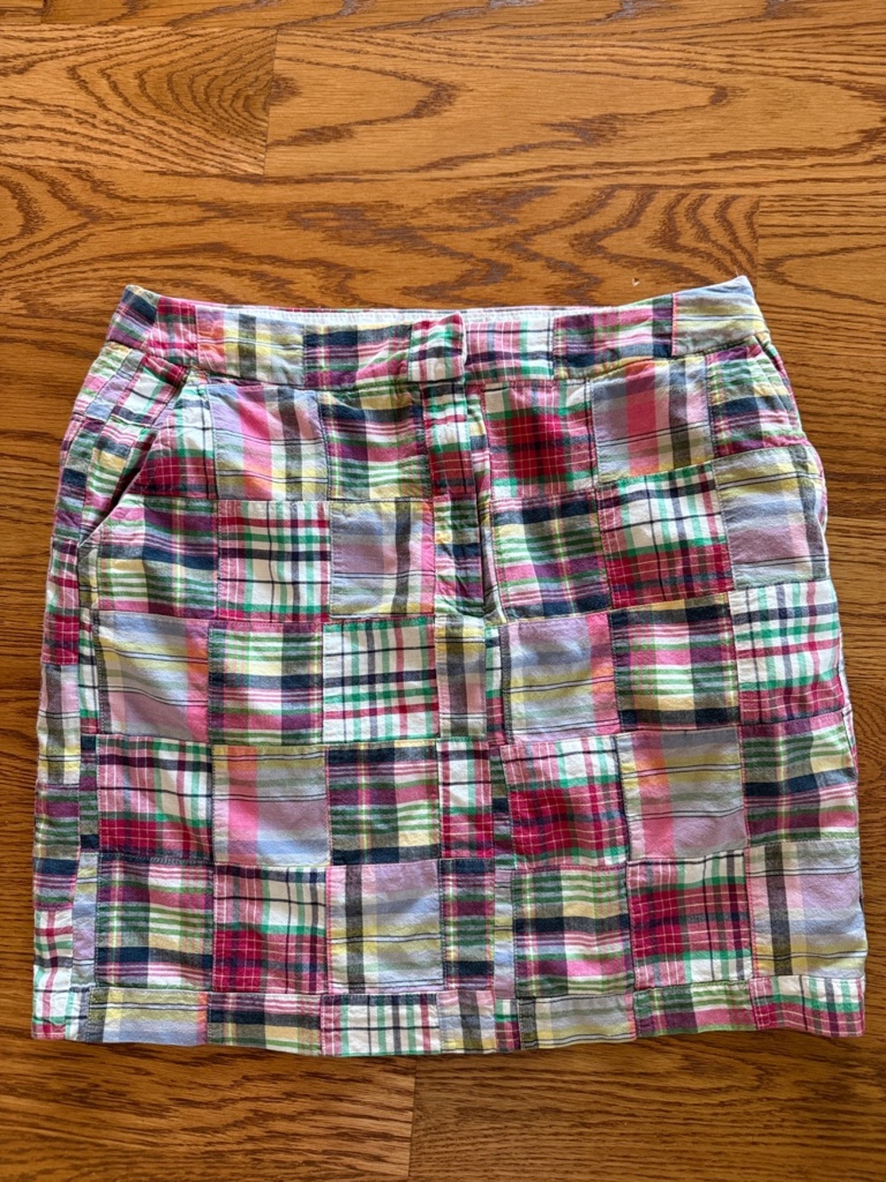 Tweeds Plaid Cotton Shorts in Pink, Green & Navy